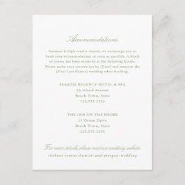 Elegant Sage Grönt Two Hotel Accomododations Tilläggskort