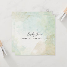 Elegant Sage Grönt Vattenfärg