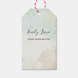 Elegant Sage Grönt Watercolor Gift-Märkre Presentetikett