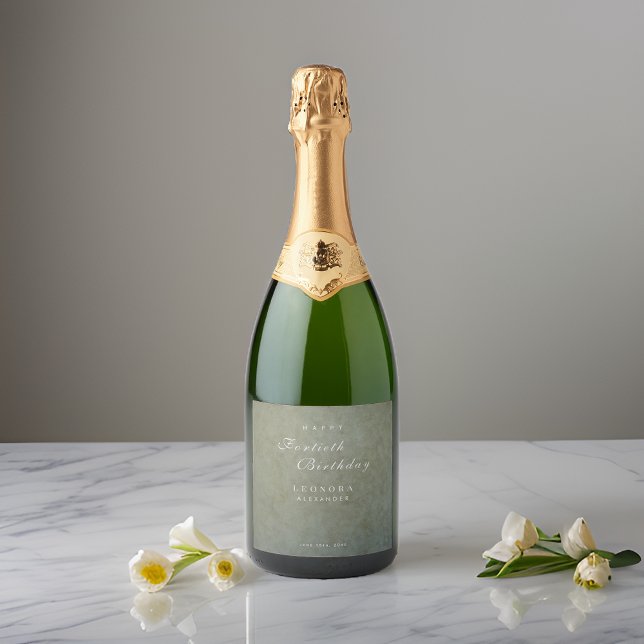 Elegant Sage Guld ANY-Födelsedagsfest (Skapare uppladdad)