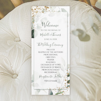 Elegant Sage Guld Watercolor Eucalyptus Greenery Program