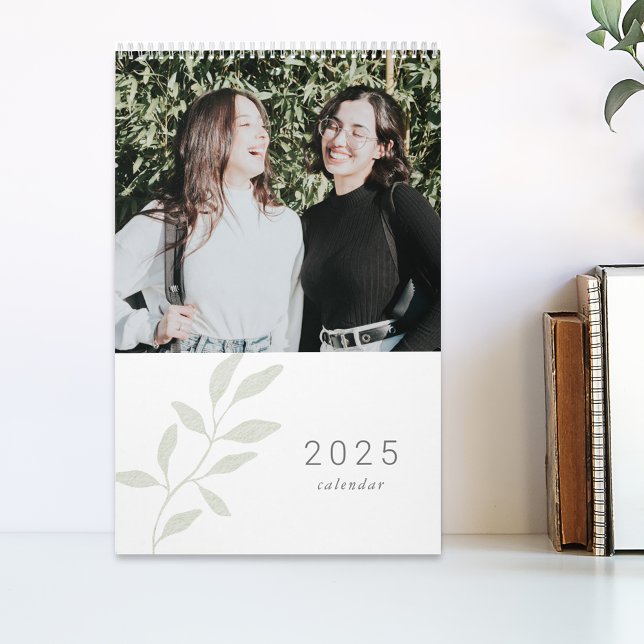 Elegant Sage-lövverk 2025 Foto Kalender (Skapare uppladdad)