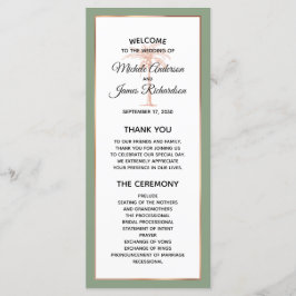 Elegant Sage Ro-koppar Guld-koppar Handflatan Träd Program