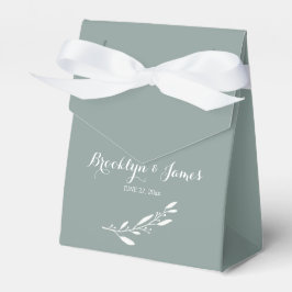 Elegant Sage Wedor Favor Box Tält Presentaskar