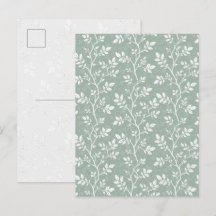 Elegant Sagegrön Minimalistisk Botanisk Grenkonst