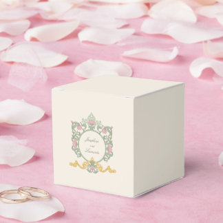 Elegant Sagegrön och Guld Art Nouveau Presentaskar