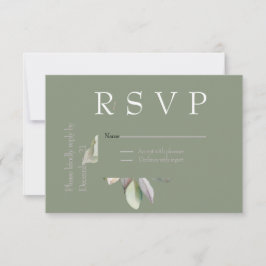 Elegant sagegrön RSVP-kort Inbjudningar