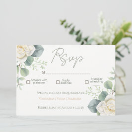 Elegant Saggraka Blommönster Inbjudningar