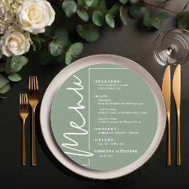 Elegant Saggrön Rund Meny