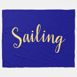 Elegant SAILING Rik  Navy Blue Background Fleecefilt