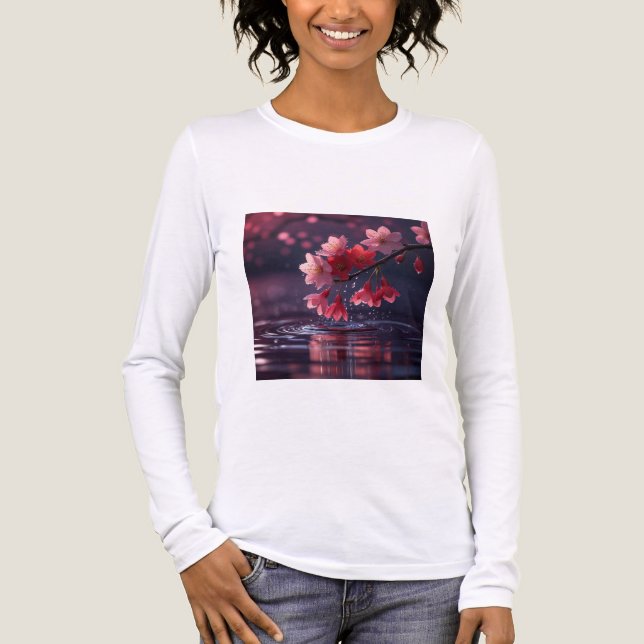 Elegant Sakura Blommar Phone Case - Dreamy Japanes T Shirt (Framsida)