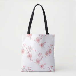 Elegant Sakura Blommar Tote Bag - Blommigt för mju Tygkasse