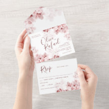 Elegant Sakura Gren moderna Vår bröllop