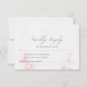 Elegant Sakura Rosa blommigt Cherry Blommar Bröllo OSA Kort