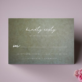 Elegant Sälg Guld Bröllop RSVP-svarskort OSA Kort