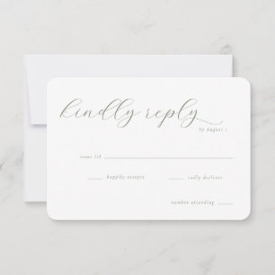 Elegant Sälg Minimalistisk Inbjudan