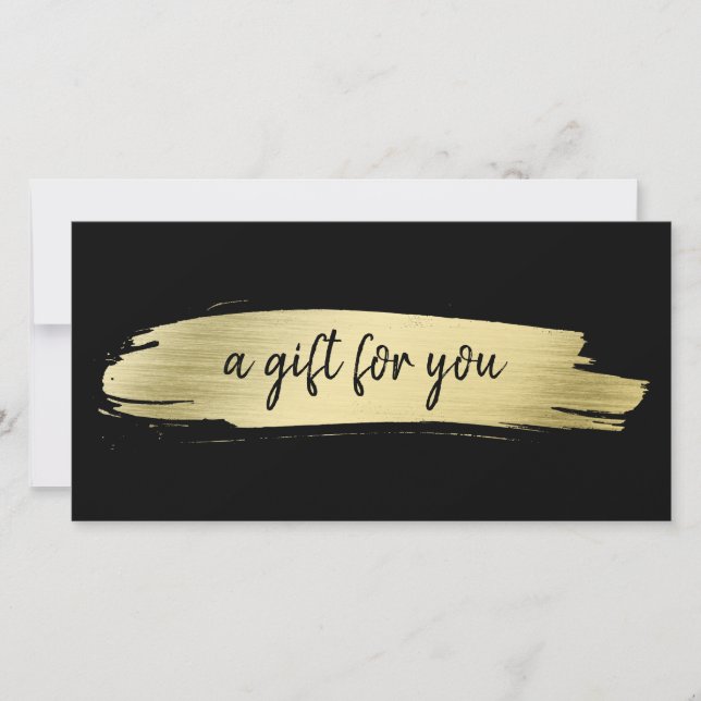 Elegant Salon Business Black Guld Gift Certificate (Framsida)