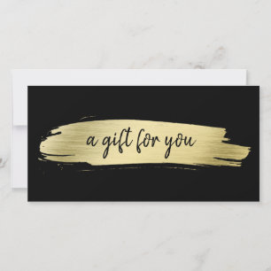 Elegant Salon Business Black Guld Gift Certificate