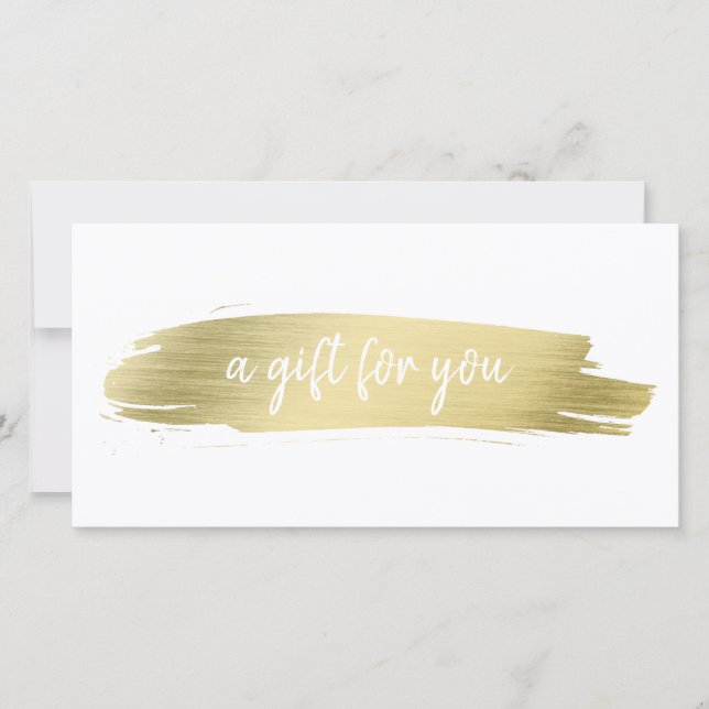 Elegant Salon Business Guld Gift Certificate (Framsida)