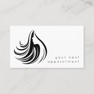 Elegant Salon Hair Stylist Logotyp Möte Visitkort