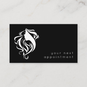 Elegant Salon Hairstylist Logotyp Möte Visitkort