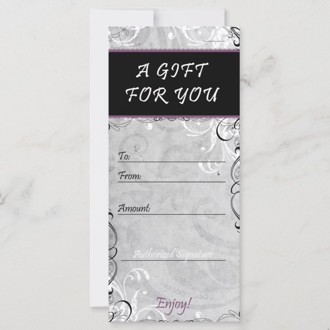 Elegant: Salon & Spa Gift-certifikat (Framsida)