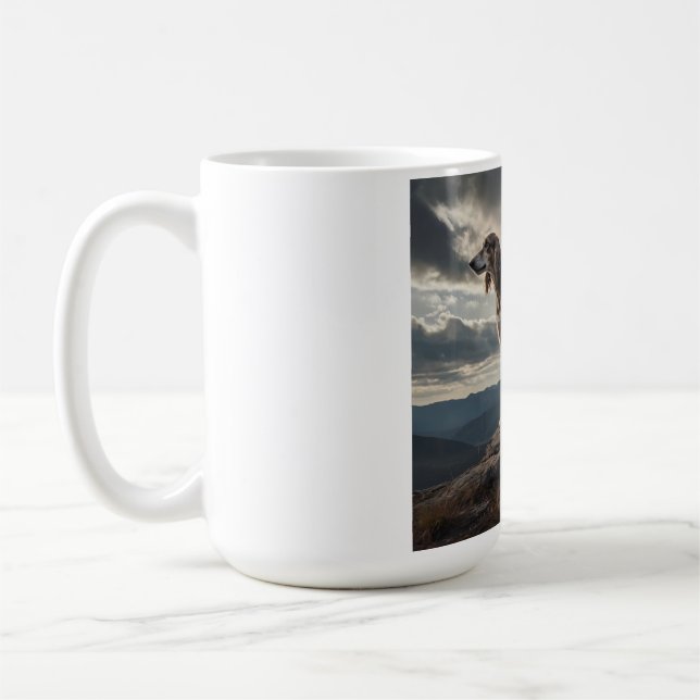 Elegant Saluki Coffee Mugg (Vänster)