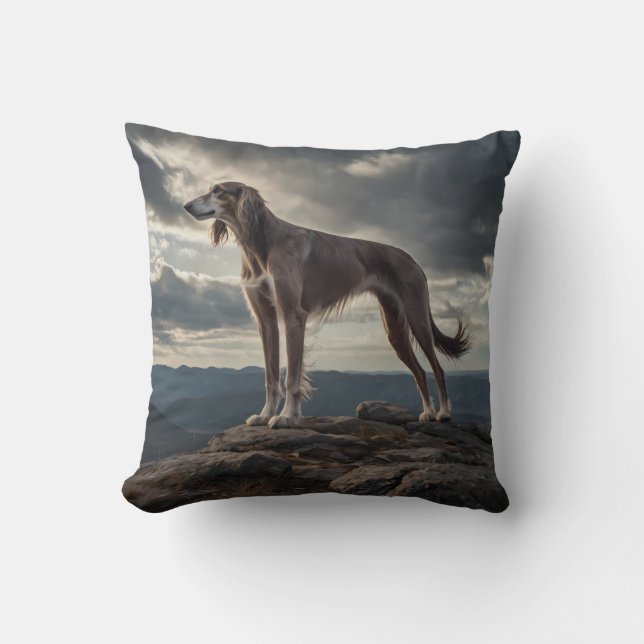 Elegant Saluki Dekorativ kudde (Framsida)