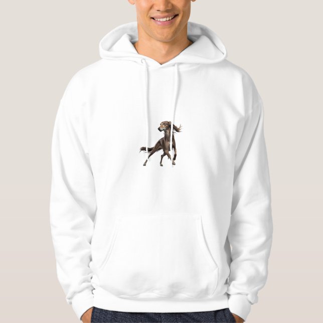 Elegant Saluki Hoodie (Framsida)