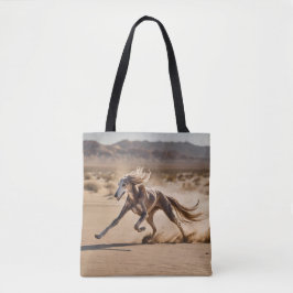 Elegant Saluki Shoulder Tote Tygkasse