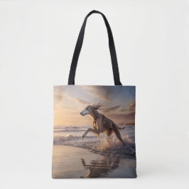 Elegant Saluki Shoulder Tote Tygkasse