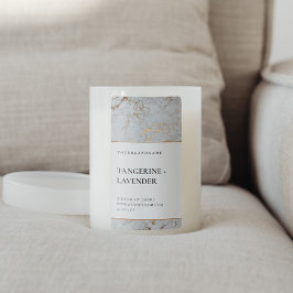 Elegant salvia guldgrå marmorerad ljusetikett fraktsedel