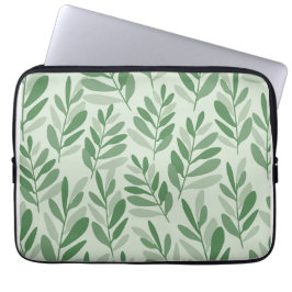 Elegant Salvia & Olivblad Naturmönster Laptop Fodral