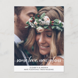 Elegant Samma Kärlek - nya planer Ändra datumfoto Meddelande Vykort