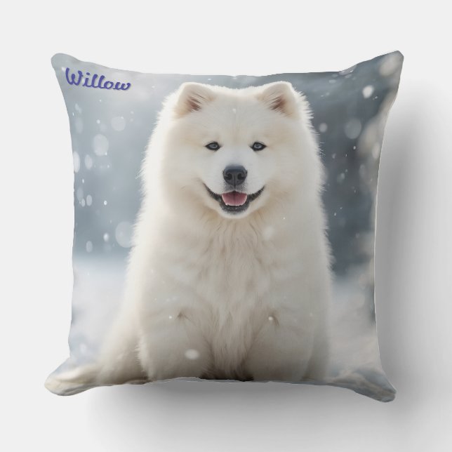 Elegant Samoyed Personlig Kudde (Framsida)