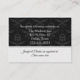 Elegant samtida bröllop tilläggskort