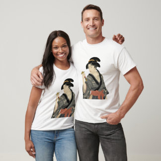 Elegant Samurajkvinna i Tropisk Djungel T Shirt