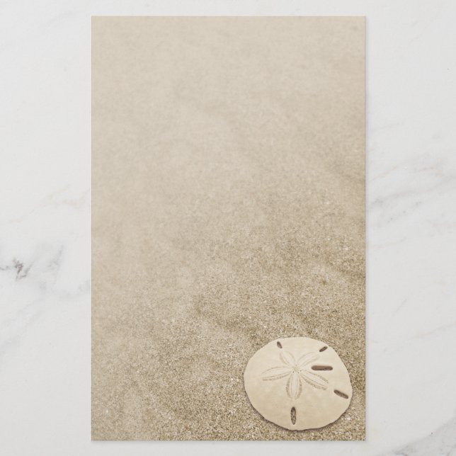 Elegant Sand Dollar Stationary 3 Brevpapper (Framsida)