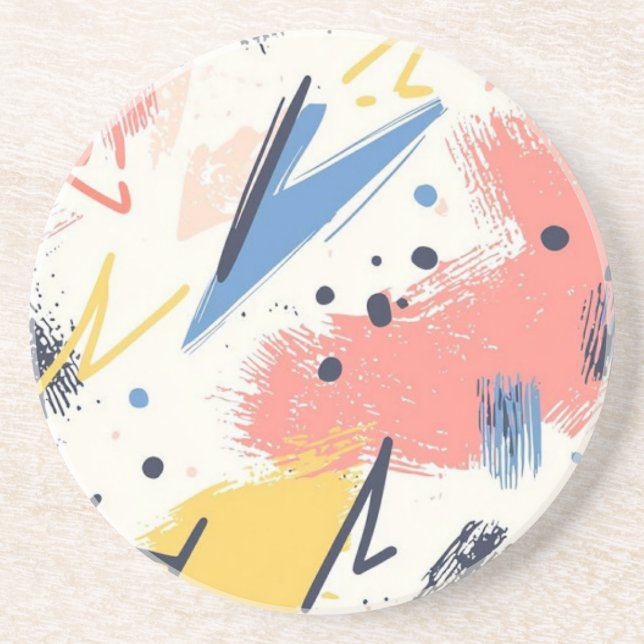 Elegant Sandstone Underlägg - Absorbent & Snyggt D (Framsidan)