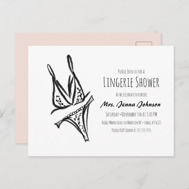 Elegant Sänglinne för Möhippa Bröllopsfest  Vykort (Fram/baksida)