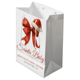Elegant Santa Baby Shower Red Bow-jul