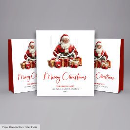 Elegant Santa Claus Minimalist Cozy Christmas Bag