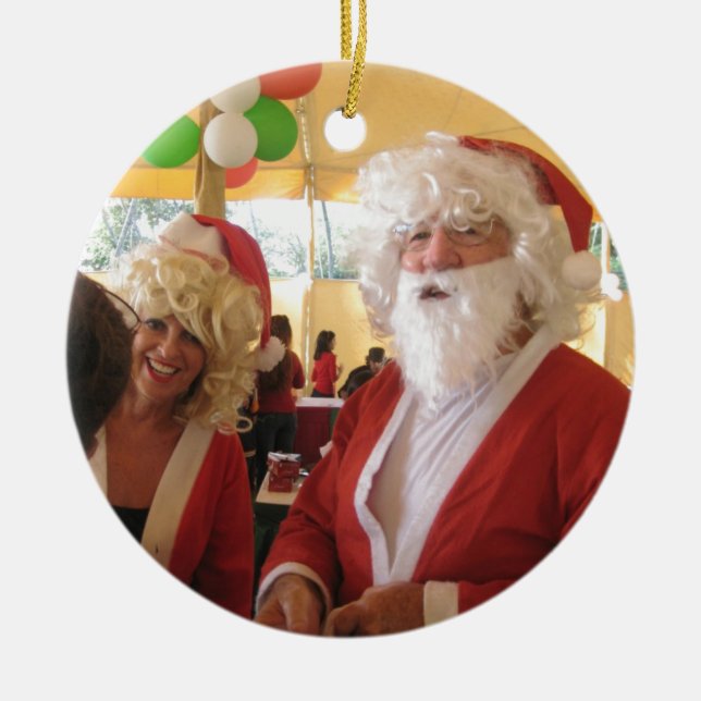 Elegant Santa Collection. Julgransprydnad Keramik (Framsidan)