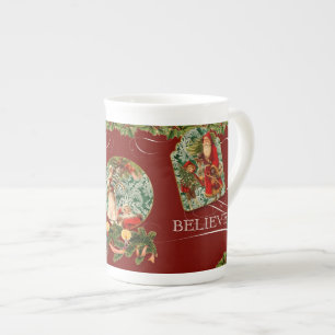 Elegant Santa Saint Nicholas Tro Swirl Vintage Benporslin Mugg