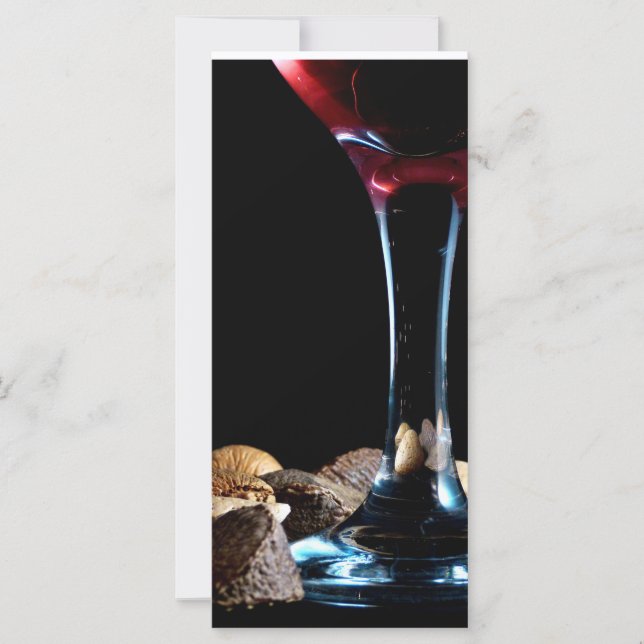 Elegant säsong med vin glas och nöt (Framsida)