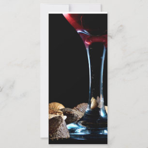 Elegant säsong med vin glas och nöt