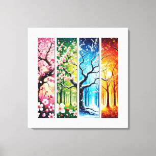 Elegant Säsong och Blommigt Wall Art Collection Canvastryck