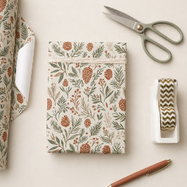 Elegant säsongsbetonad botanisk högtid presentpapper