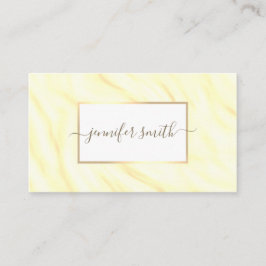 Elegant Satin Cream Marble with Ram Chic Söt Visitkort
