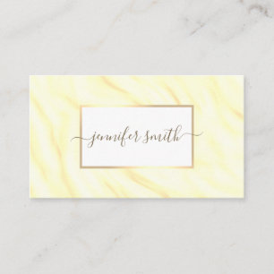 Elegant Satin Cream Marble with Ram Chic Söt Visitkort